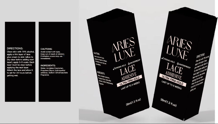 ARIES LUXE Lace Adhesive – Ultra Firm Waterproof Wig Glue (38ml)